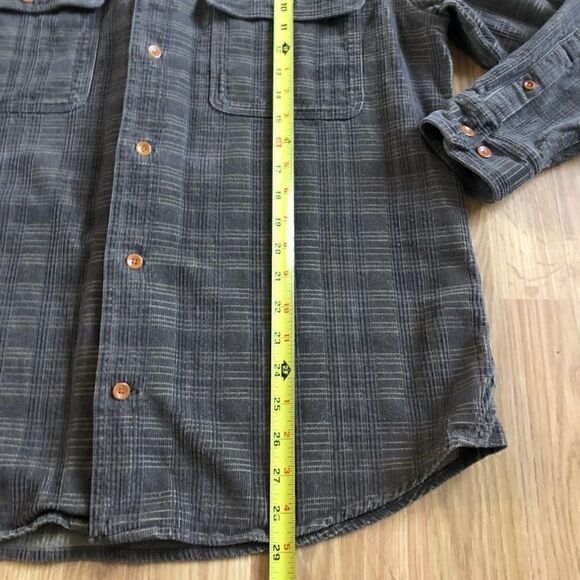 Ryan Michael Shirt Plaid Men's Button-Up Brown Textured  Mens SZ MED Silk/Cotton - Picture 4 of 6